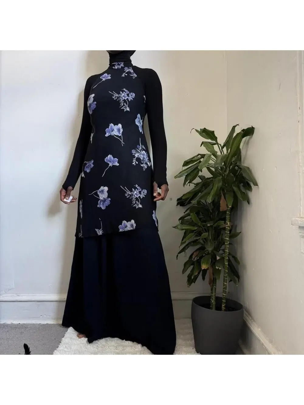 Vintage Y2K Evan-Picone Floral Watercolor Midi Dress - Size 12 - Picture 2 of 5